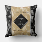 Coussin Élégante fête du 1er anniversaire du Mariage de pa (Verso)