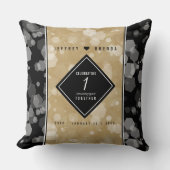 Coussin Élégante fête du 1er anniversaire du Mariage de pa (Recto)