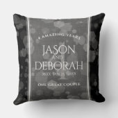 Coussin Élégante fête du 4e anniversaire du Mariage de lin (Verso)