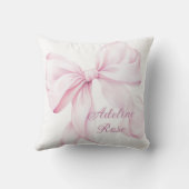Coussin Élégante fille de bébé garçon rose (Verso)