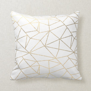 Coussin Elégante géométrie élégante en or blanc