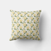 Coussin Élégante Hydragea Jaune Monogramme Floral (Verso)