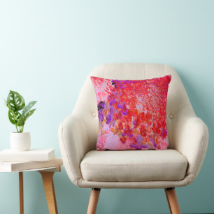 Coussin Élégante Hydrangea Limelight Violette et Orange