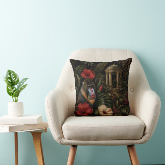 Coussin Élégante Mandrill Jalonnement Botanique Anniversai