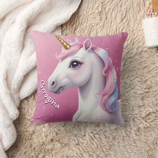 Coussin Elégante Parties scintillant blanche Unicorne Pers (Couverture)