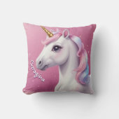 Coussin Elégante Parties scintillant blanche Unicorne Pers (Recto)