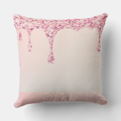 Coussin Élégante Parties scintillant de verre rose (Verso)