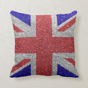 Coussin Elégante Parties scintillant Grande-Bretagne Brit 