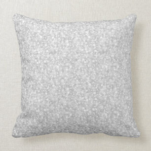 Coussin Elégante Parties scintillant gris argent et étince