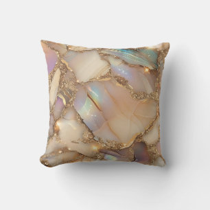 Coussin Élégante Parties scintillant holographique beige E