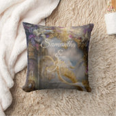 Coussin Élégante Porte d'or céleste, Texte Or (Couverture)