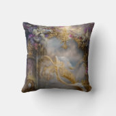 Coussin Élégante Porte d'or céleste, Texte Or (Verso)