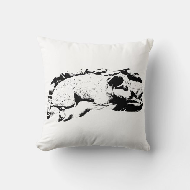 Coussin Elégante Repose Terrier, Lit D'Hiver (Recto)