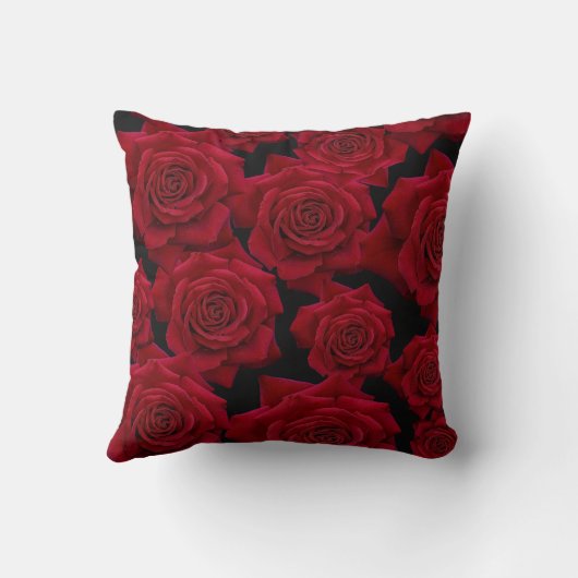 Coussin Élégante Rose rouge - (Verso)