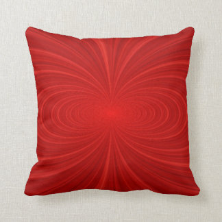Coussin Élégante spirale rouge vibrante