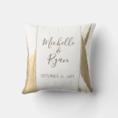 Coussin Elégante Tulipe d'or Mariage Floral Keepsaké (Verso)