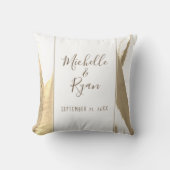 Coussin Elégante Tulipe d'or Mariage Floral Keepsaké (Recto)