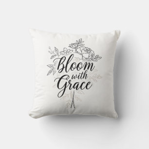 Coussin Élégante typographie de la ligne d'art