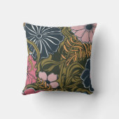 Coussin Élégantes fleurs de printemps rétro colorées #11 (Verso)