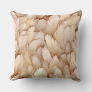 Coussin Élégantes plumes beiges