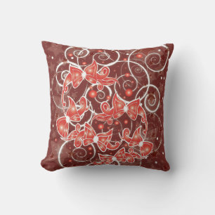 Coussin Élégants et mignons vaches et étoiles de Noël