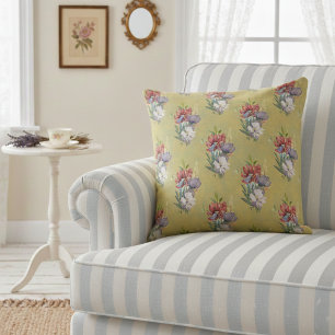 Coussin Élégants Fleurs sauvages Colorés Sur La Récolte D'