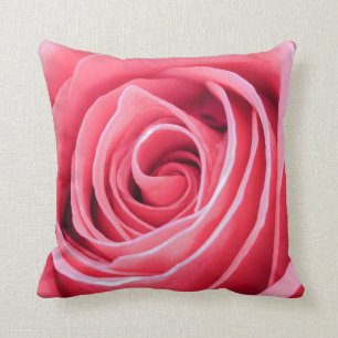 Coussin Élégants pétales floraux roses Lancer l'oreiller