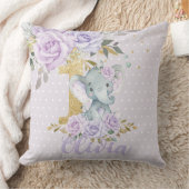 Coussin Élément de souvenir de 1er anniversaire éléphant f (Couverture)