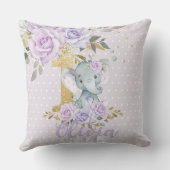 Coussin Élément de souvenir de 1er anniversaire éléphant f (Verso)