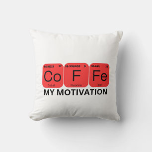 Coussin Élément de table périodique du café
