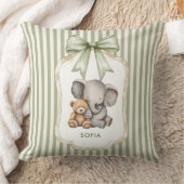 Coussin Élément d'ours en peluche à l'éléphant à l'aquarel (Couverture)