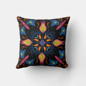 Coussin Élément Floral de Mariage Noir d'Éléphant Indien (Verso)
