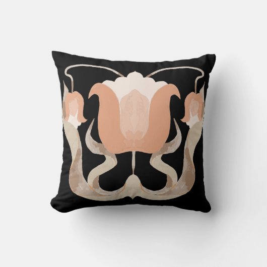 Coussin élément floral des années 20 (Recto)