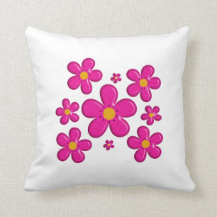 Coussin Élément rose floral