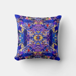 Coussin Eléments abstraits bleus mignons