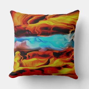 Coussin Eléments Chauds Et Froids Acrylique Verser Abstrai