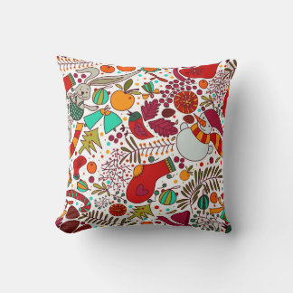Coussin Éléments de Noël festifs Design sans couture