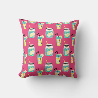 Coussin Eléments d'été écotiques, backgro sans soudure vin
