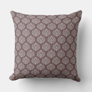 Coussin Éléments floraux de Damas luxueux ornés