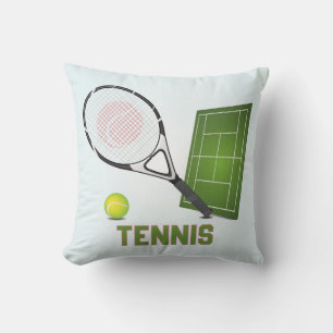 Coussin Éléments sportifs de tennis cool et colorés
