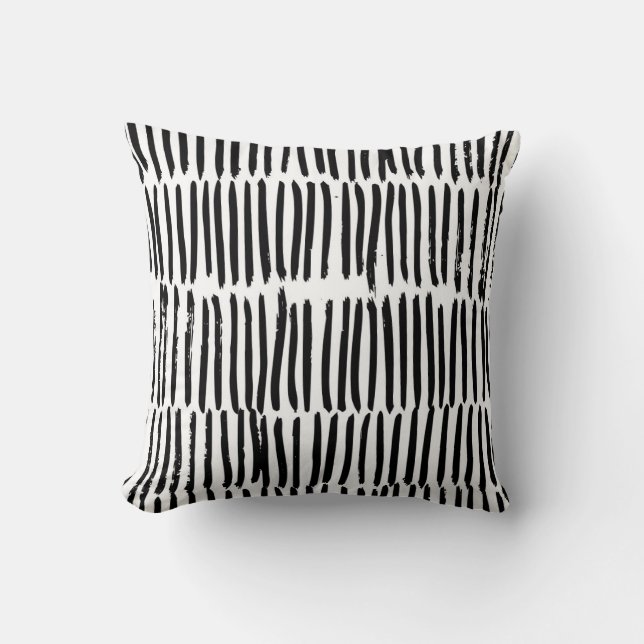 Coussin Éléments Verticaux : Style Sans Mer Dessiné À La M (Recto)