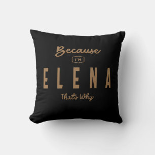 Coussin Elena Nom Anniversaire Personnalisé Nom Elena