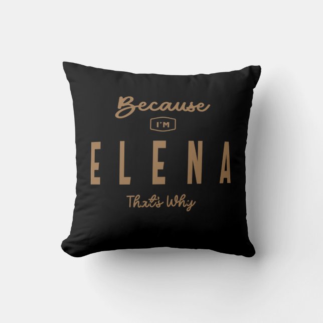 Coussin Elena Nom Anniversaire Personnalisé Nom Elena (Recto)