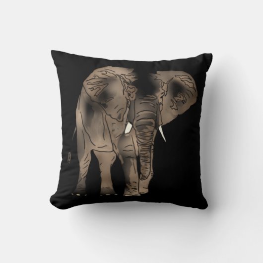 Coussin Éléphant africain (Recto)