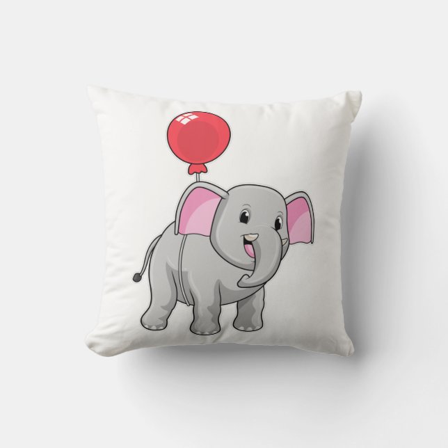 Coussin Eléphant avec ballon (Recto)
