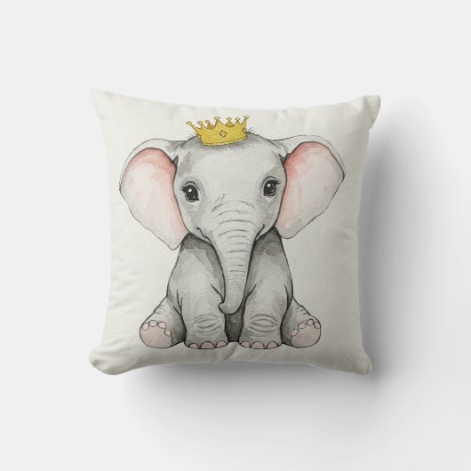 Coussin éléphant avec couronne (Recto)