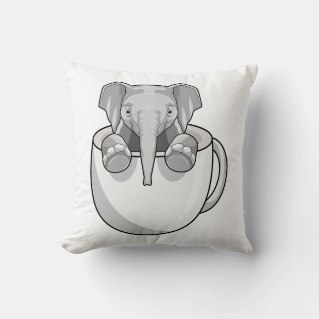 Coussin Elephant avec la coupe (Recto)