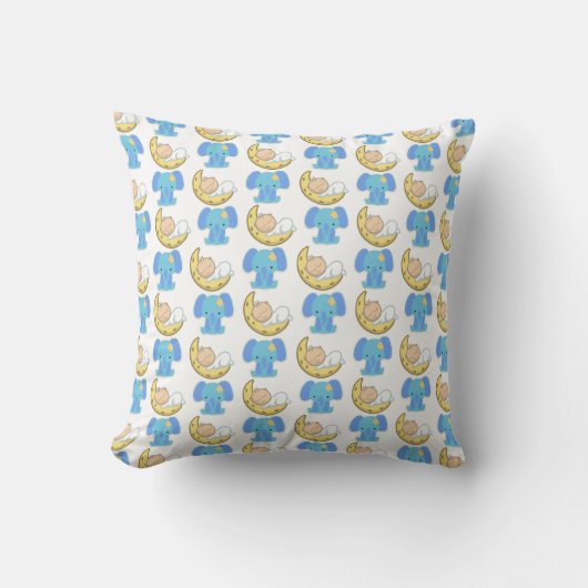 Coussin Eléphant avec Lune Baby Design (Recto)