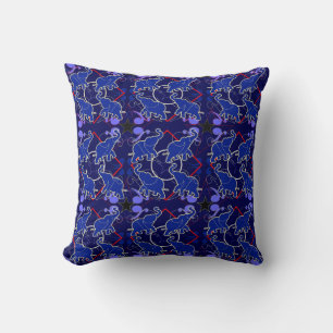 Coussin Elephant Bandana Bleu
