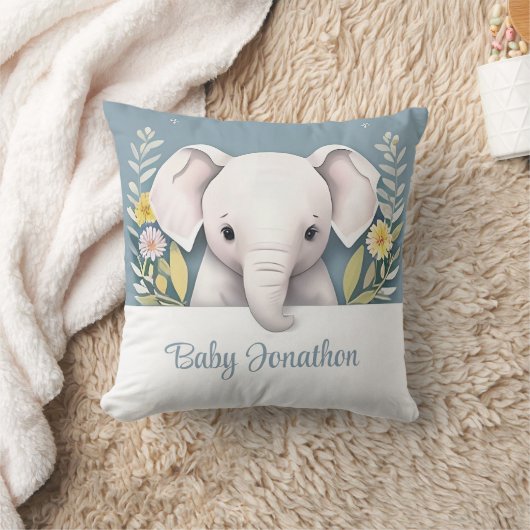 Coussin Eléphant bébé doux (Couverture)